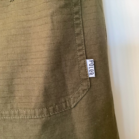NWT Poler Outdoor Elastic Waist Ripstop Camping Hiking Pants - Olive Green - L - Picture 7 of 9